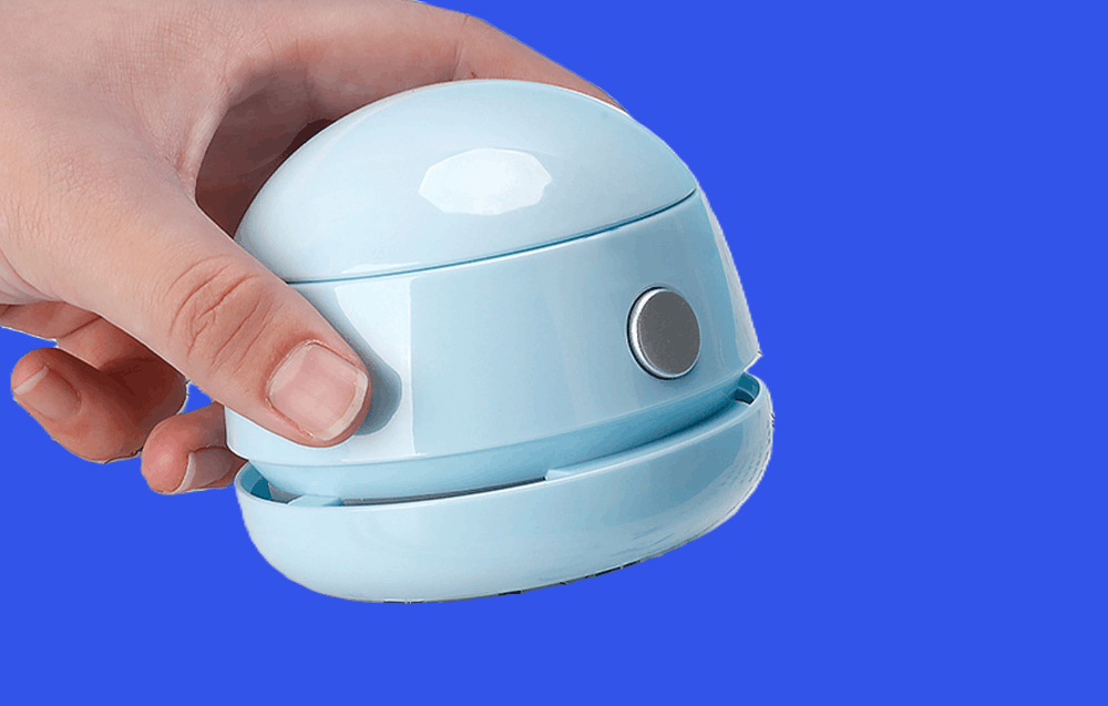 Mini cordless desktop vacuum cleaner with micro USB charging