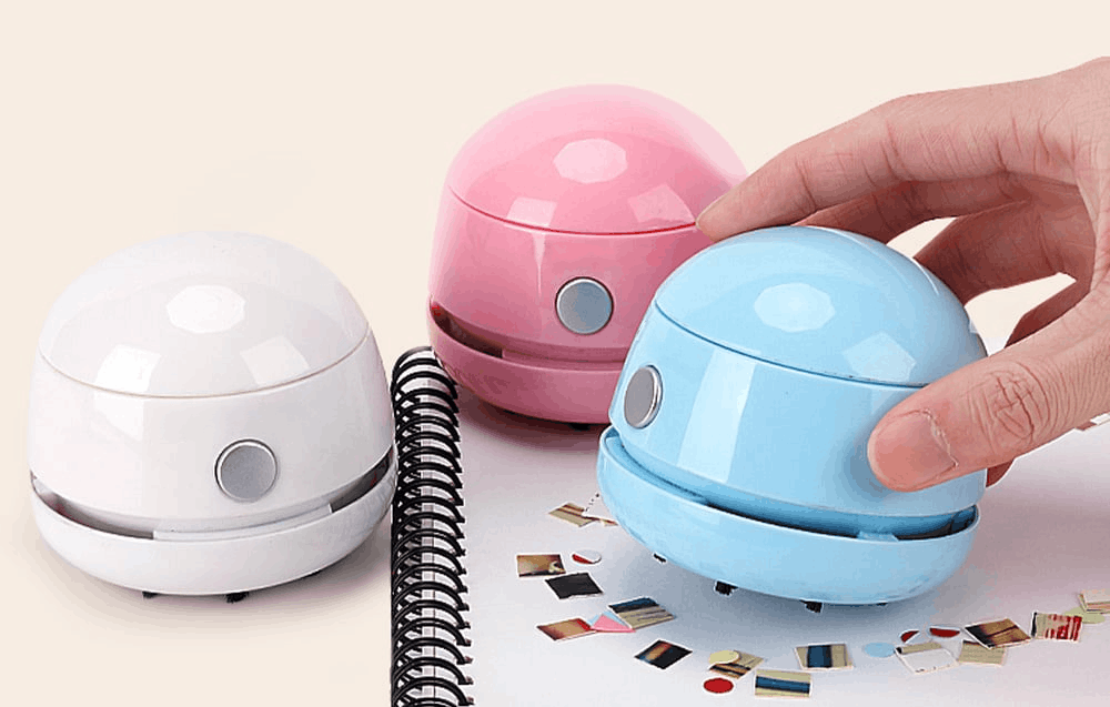 Mini cordless desktop vacuum cleaner with micro USB charging