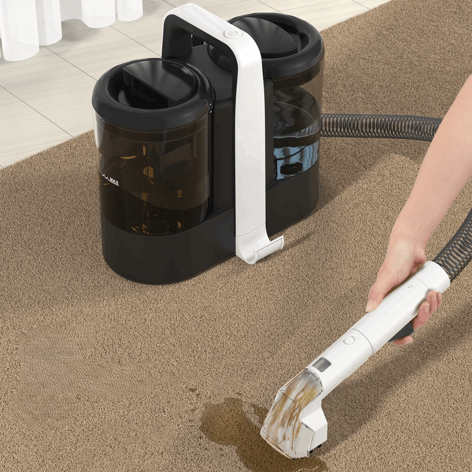 Aspirator Spalare si Extractie, Rezervor Dublu 1.5L + 0.8L, Putere 11000 Pa, 450W, Ideal Auto, Canapea, Mocheta, Materiale Textile