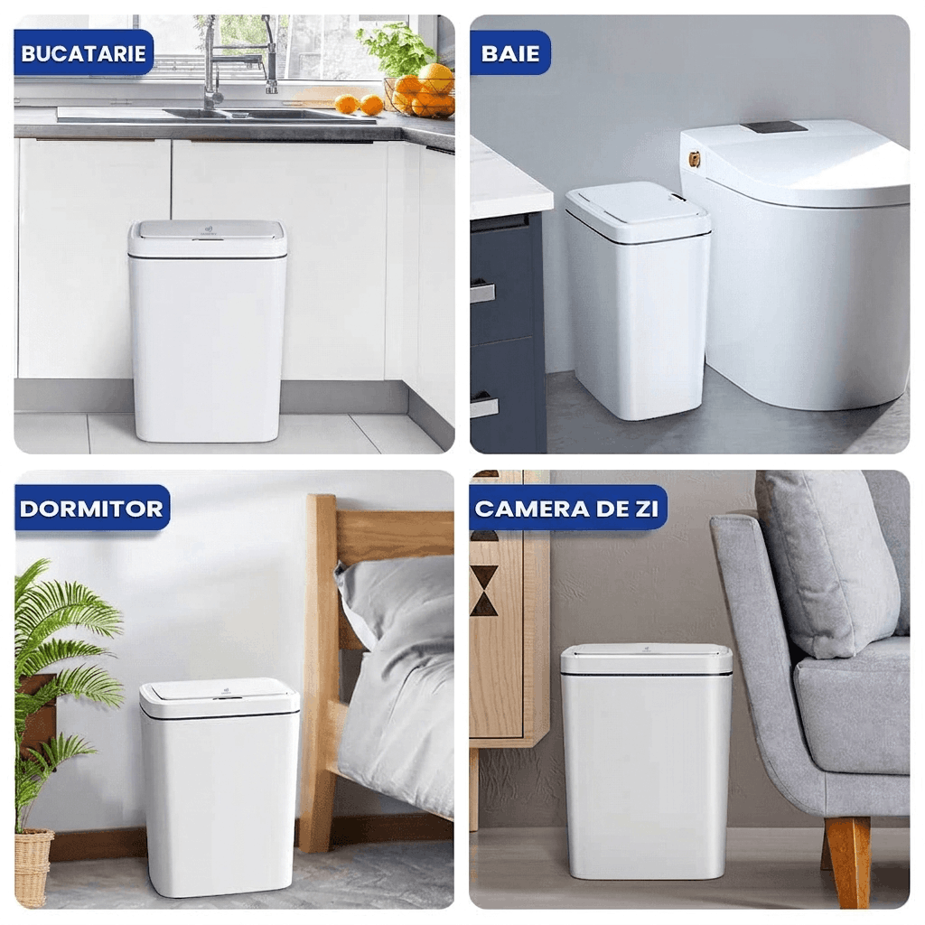 Cos de Gunoi cu Senzor Automat Gadgetry, Capacitate 16L