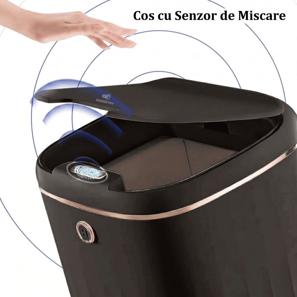 Cos de Gunoi cu Senzor si Led Gadgetry, Capacitate 20L