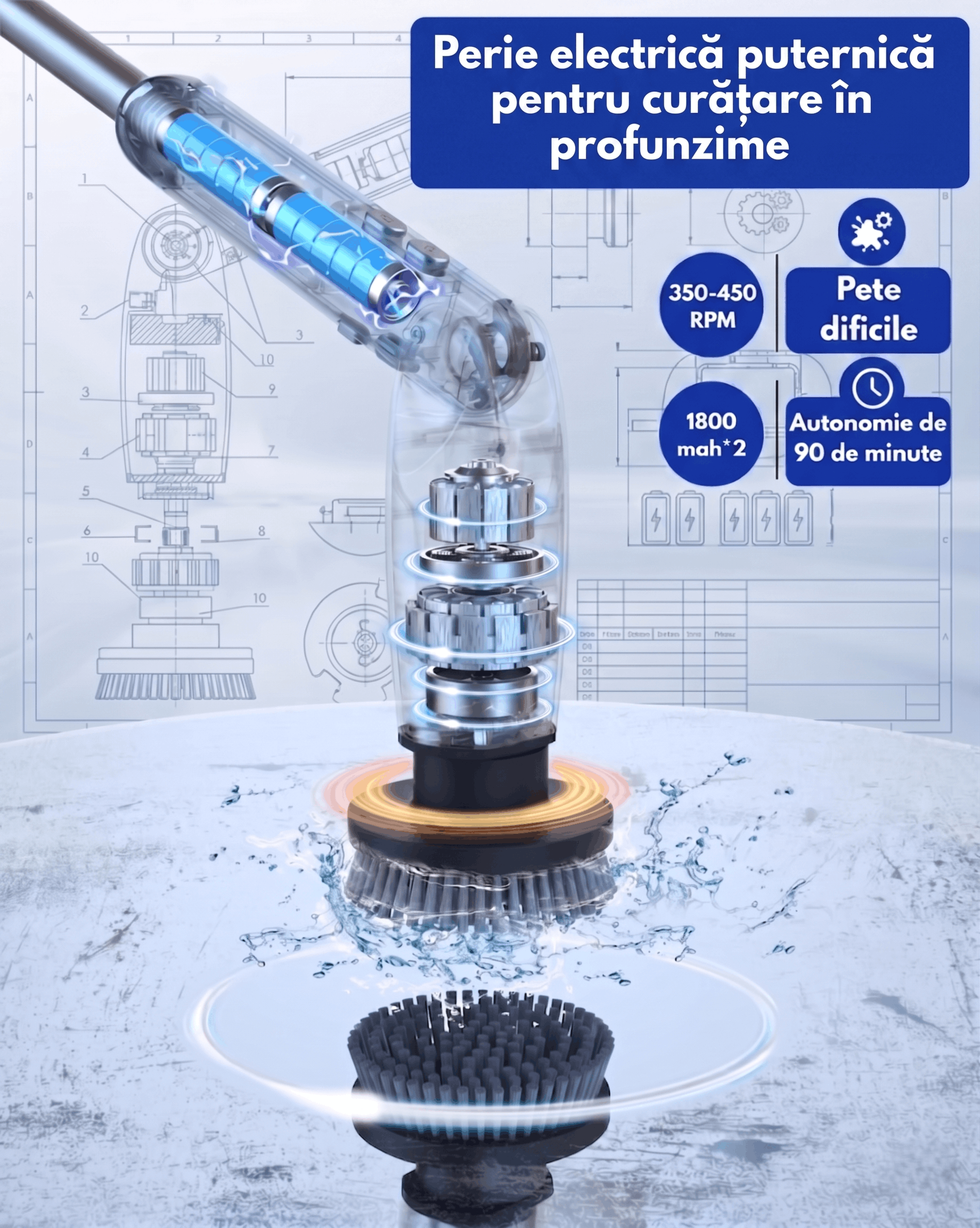 Gadgetry Perie Electrica de Curatat Multifunctionala