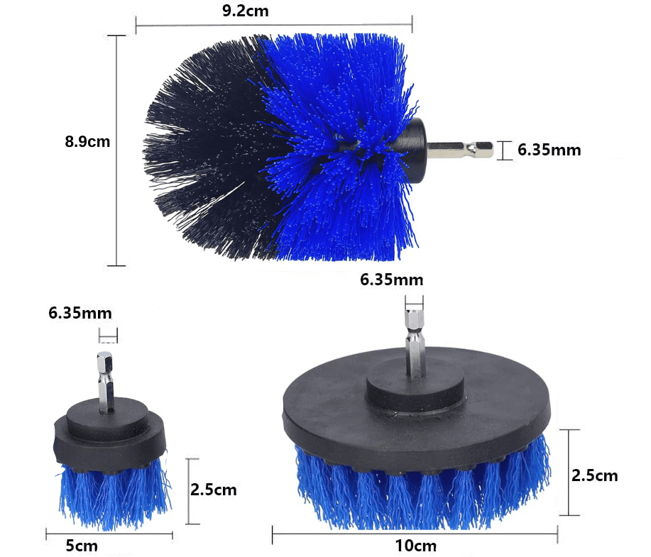 Multifunctional detailing brushes