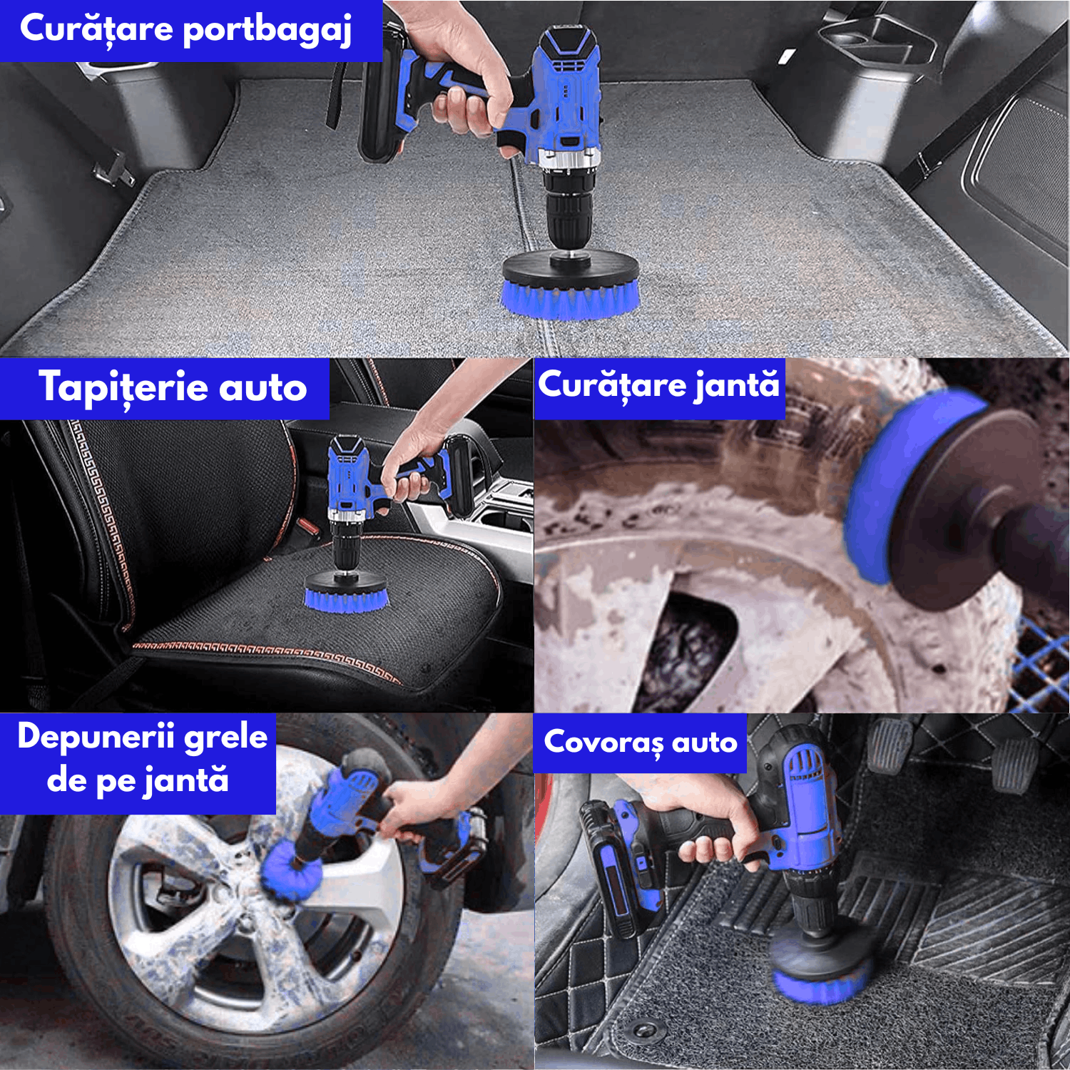 Multifunctional detailing brushes