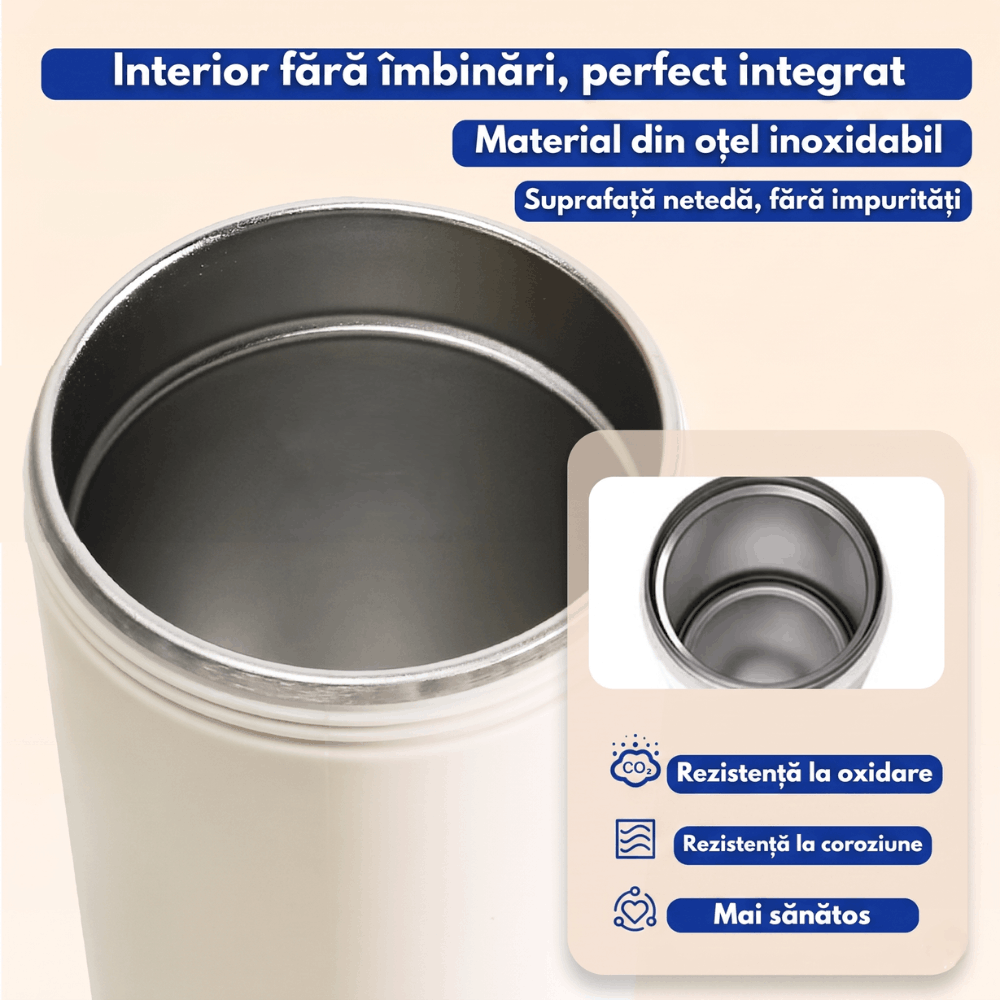 Portable Kettle, Electric Thermos 500ML, 4 Temperature Presets, Touch Screen for Temperature Display