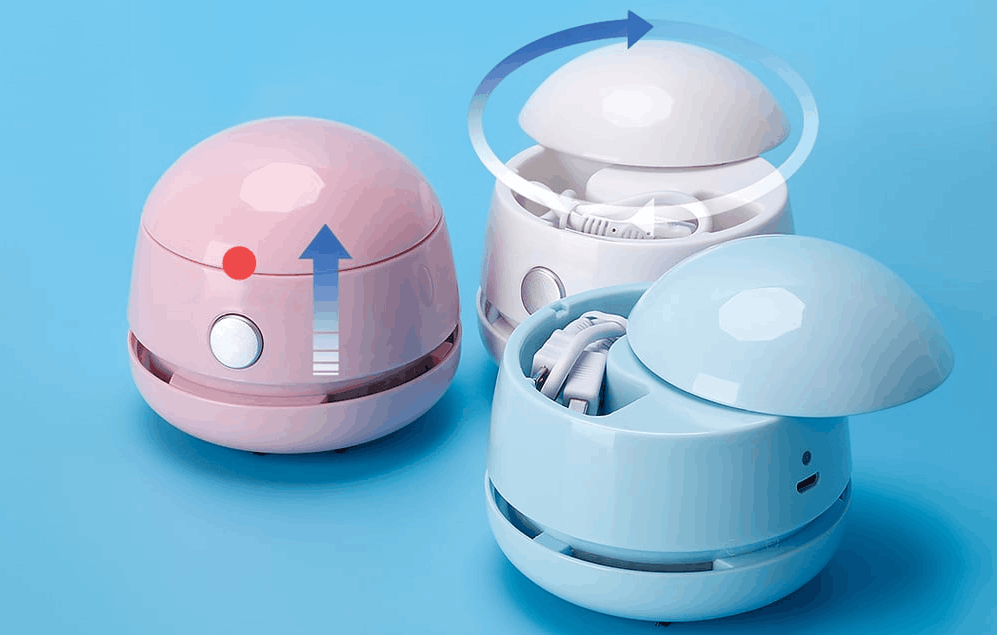 Mini cordless desktop vacuum cleaner with micro USB charging