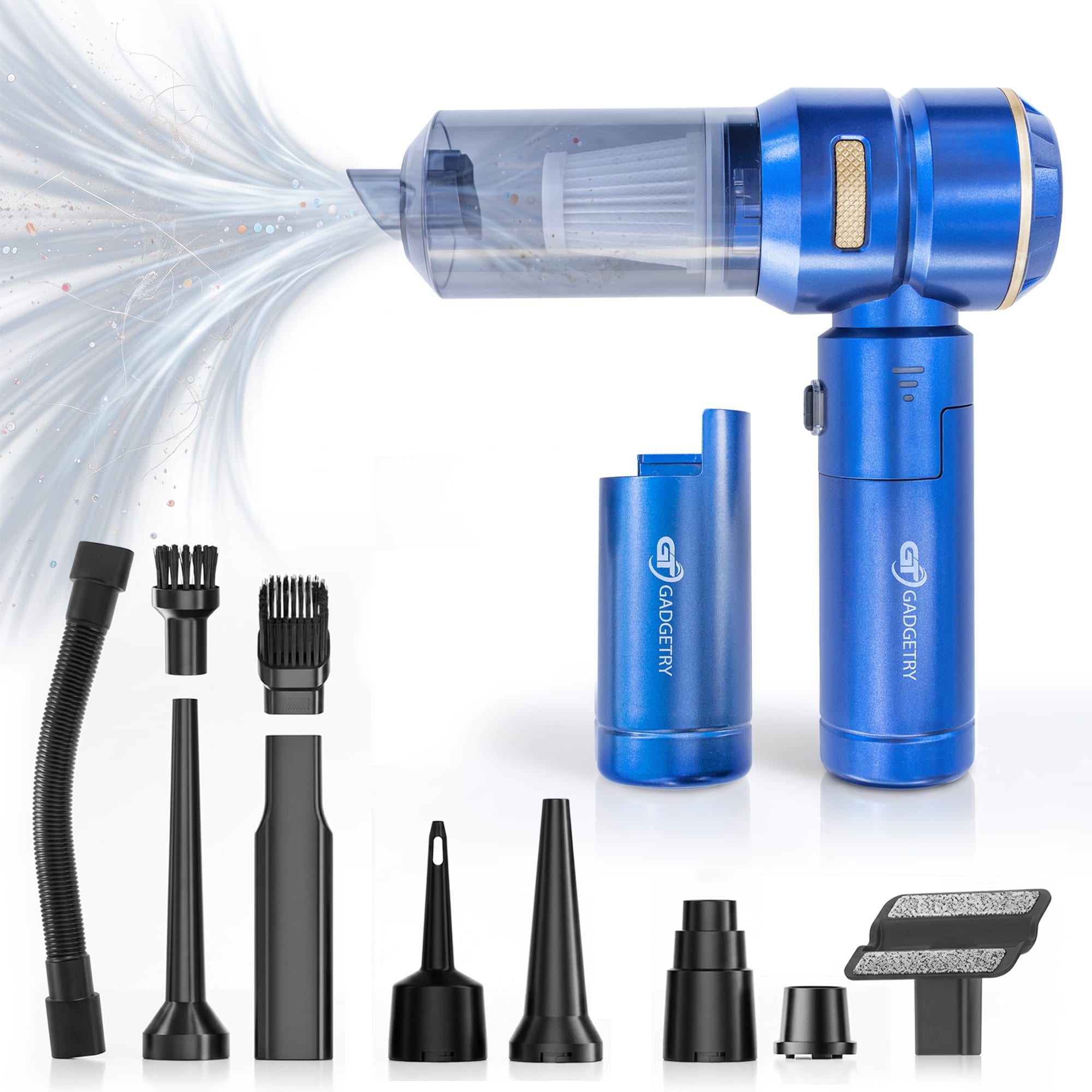 Portable Car Vacuum Cleaner with 7500mAh Battery 4 in 1, 18000Pa, 3 Speeds, 100W