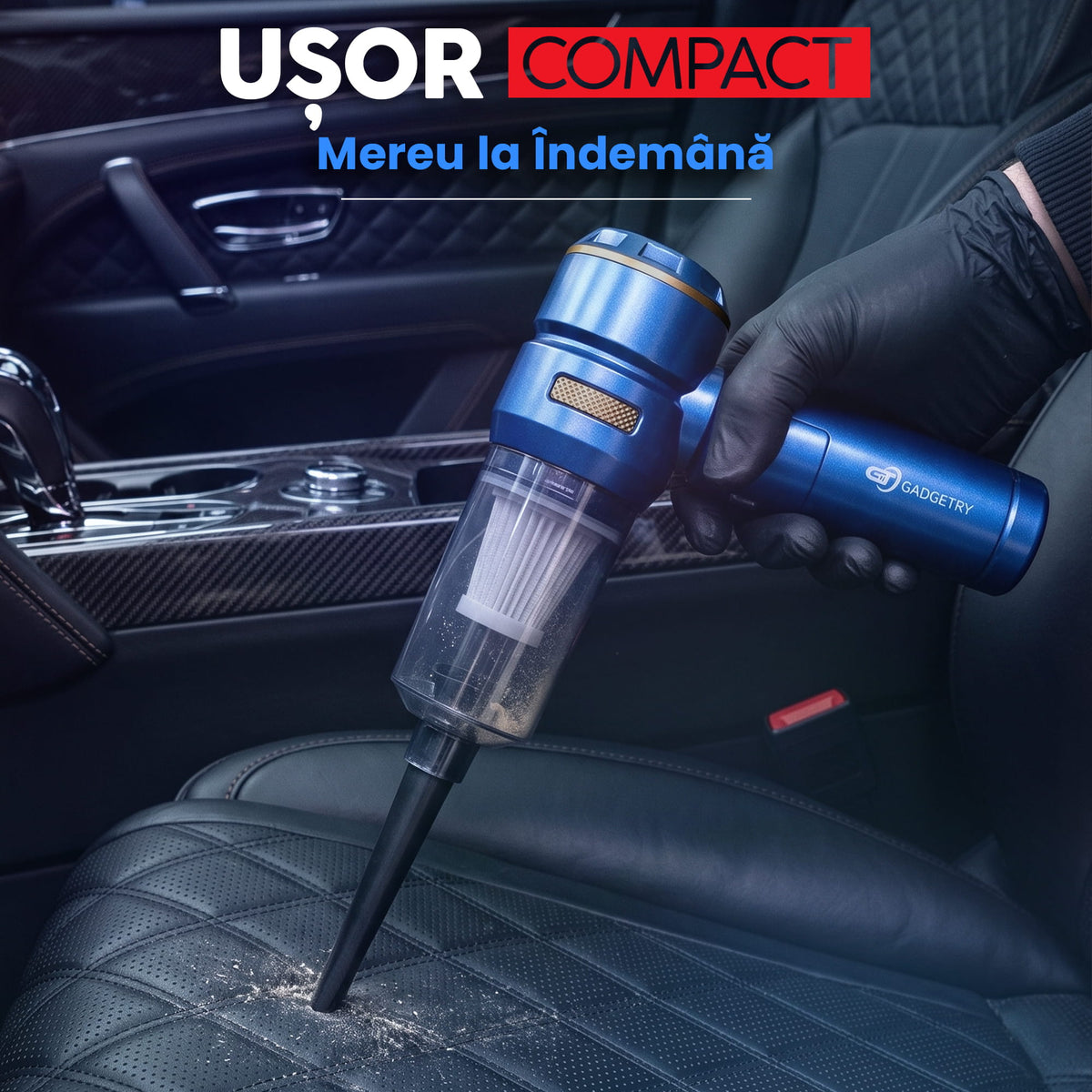Portable Car Vacuum Cleaner with 7500mAh Battery 4 in 1, 18000Pa, 3 Speeds, 100W