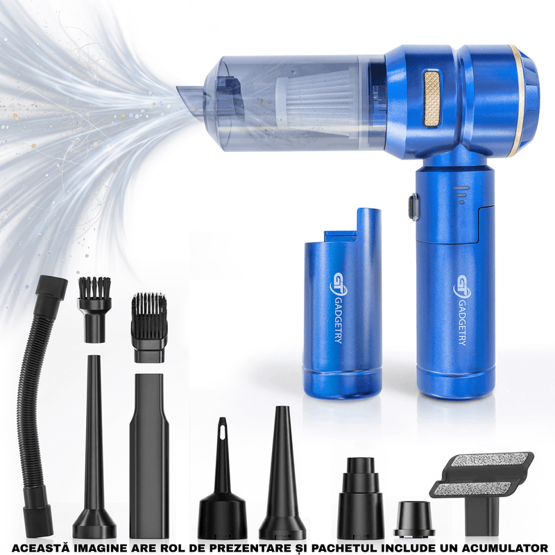 Portable Car Vacuum Cleaner with 7500mAh Battery 4 in 1, 18000Pa, 3 Speeds, 100W