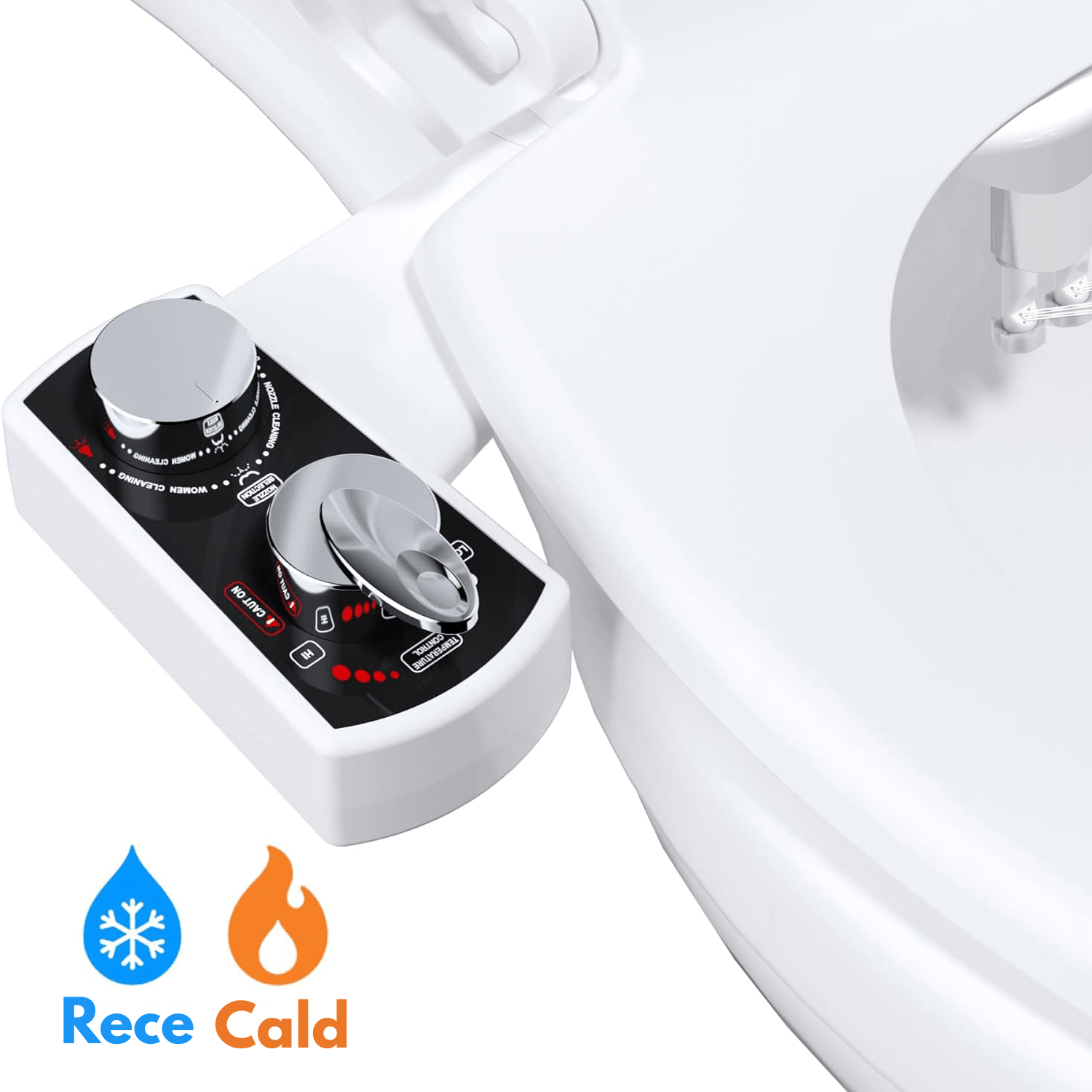 Gadgetry Toilet Bidet with Hot and Cold Water Attachment, Self Cleaning, Pressure Control, For Personal Hygiene, with Automatic Flushing