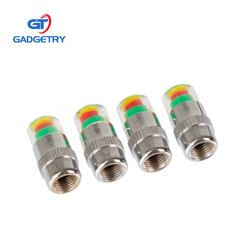 Gadgetry Set 4 capacele roata cu indicator presiune 2.4bar