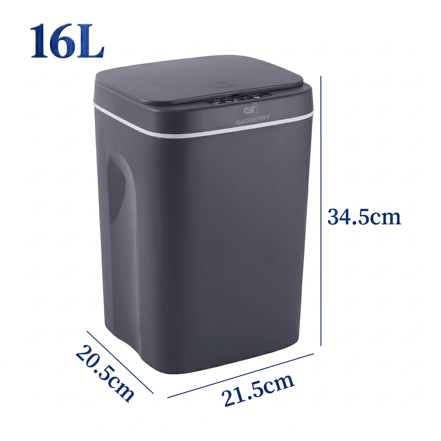 Gadgetry Automatic Sensor Trash Can with LED, 16L Capacity