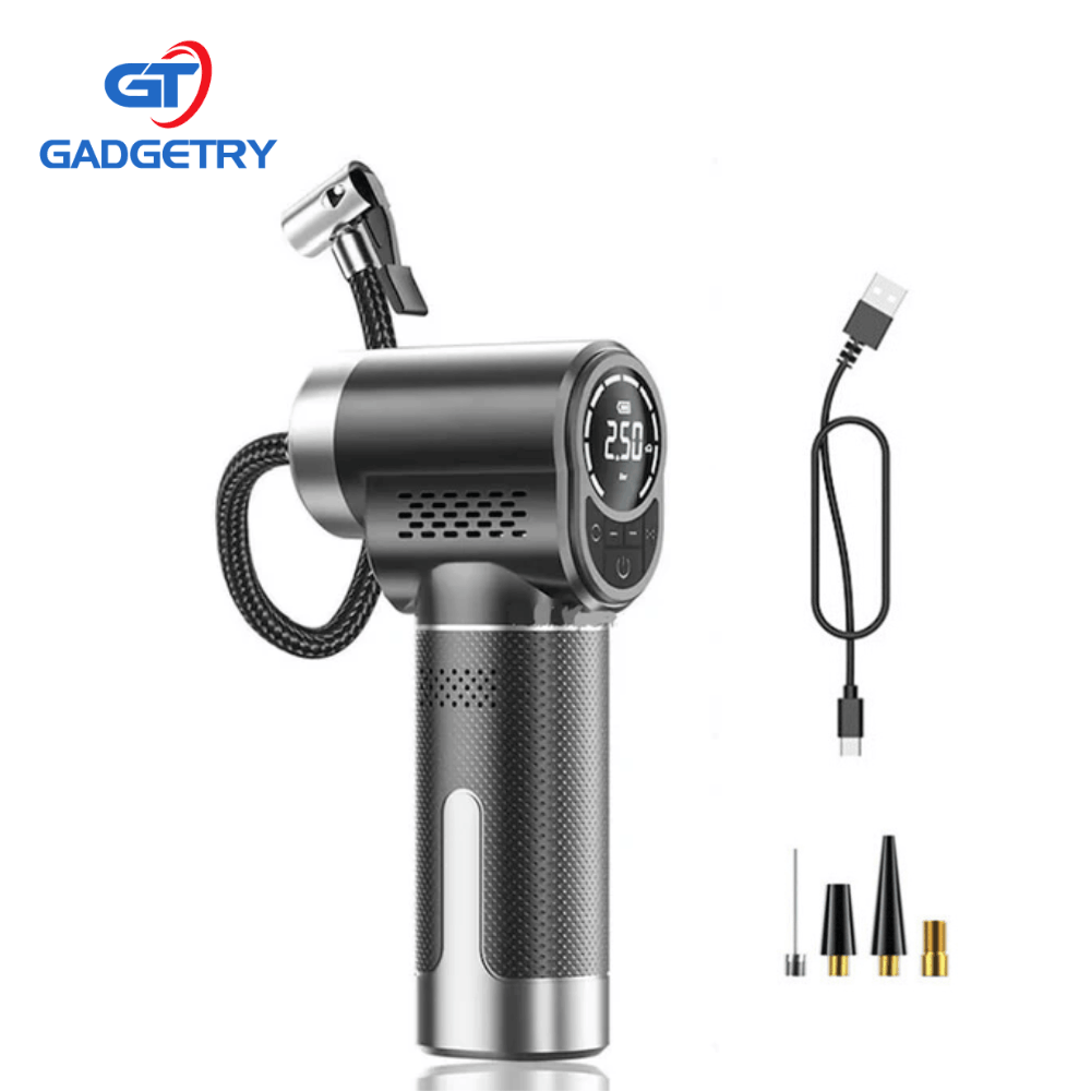 Compresor Auto Digital de Aer Portabil Reincarcabil, Gadgetry, 150 Psi, Pompa electrica