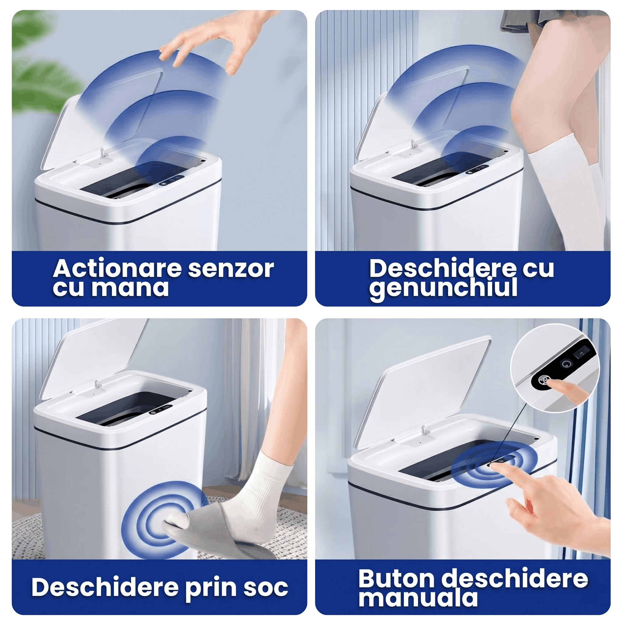 Cos de Gunoi cu Senzor Automat Gadgetry, Capacitate 16L