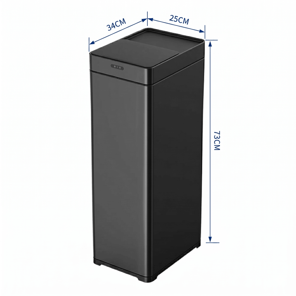 Automatic Sensor Trash Can, 50L Capacity, with Anti-Odor Sliding Lid