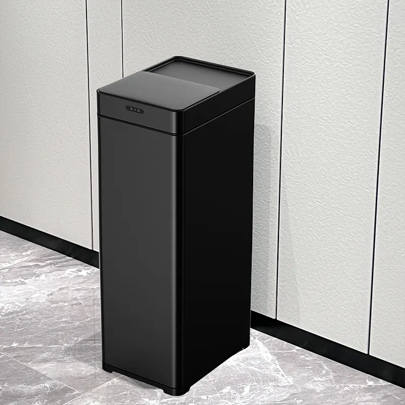 Automatic Sensor Trash Can, 50L Capacity, with Anti-Odor Sliding Lid