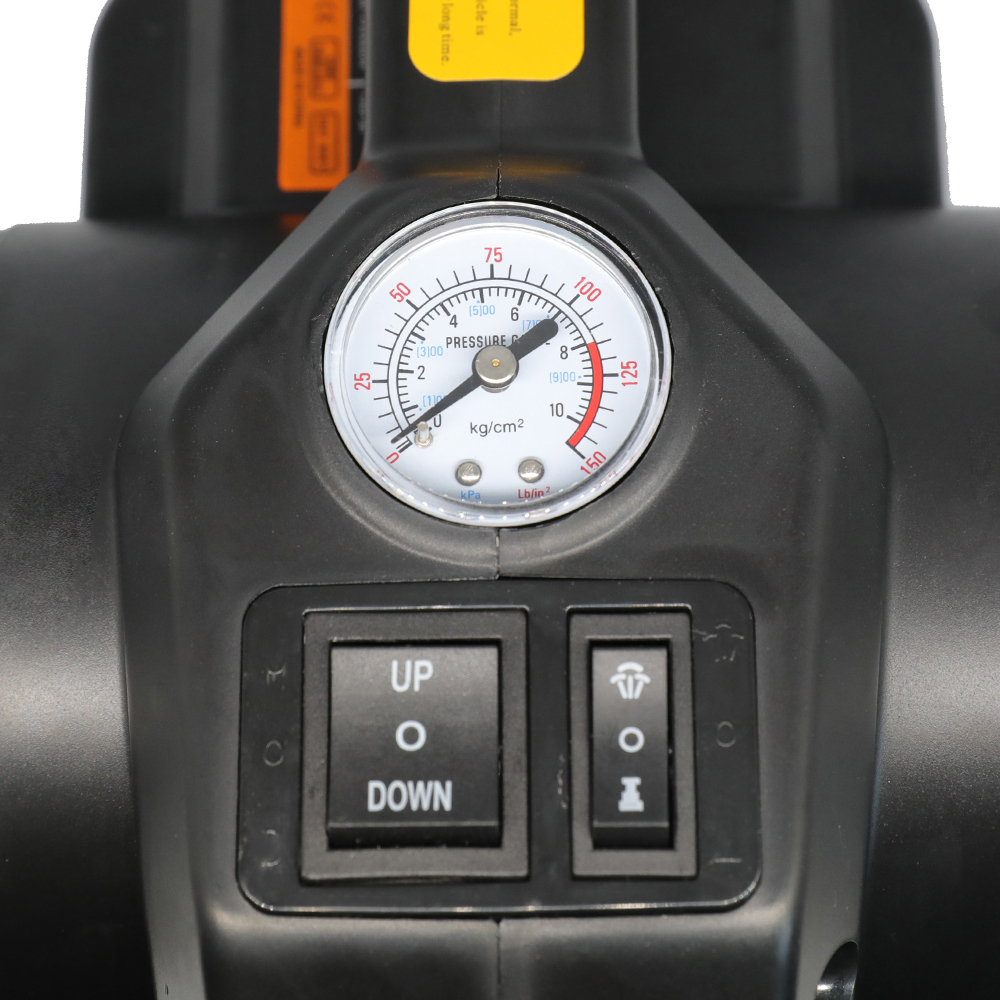 Gadgetry Cric Auto Electric de Podea, 5 Tone Hidraulic, cu Pompa de Umflare Anvelope si Indicator de Presiune