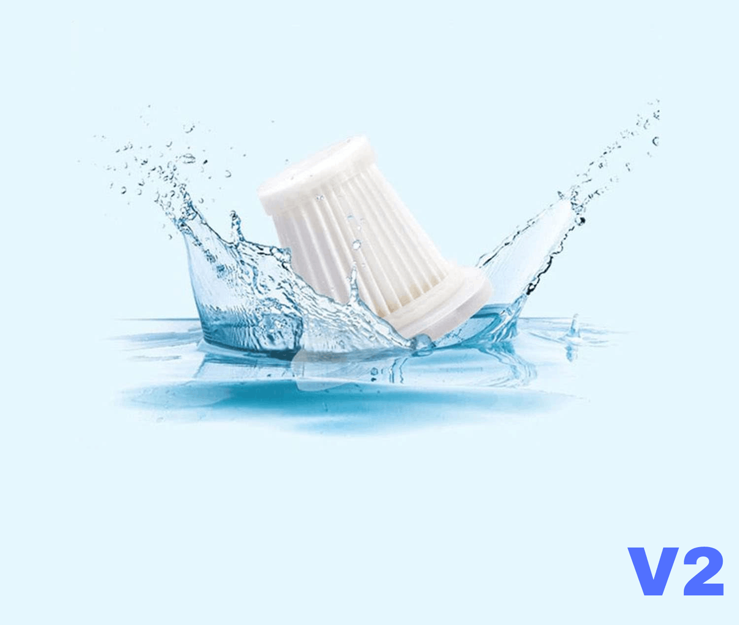 Set of 3 HEPA Filters for Gadgetry V2 Portable Car Vacuum Cleaner Blue