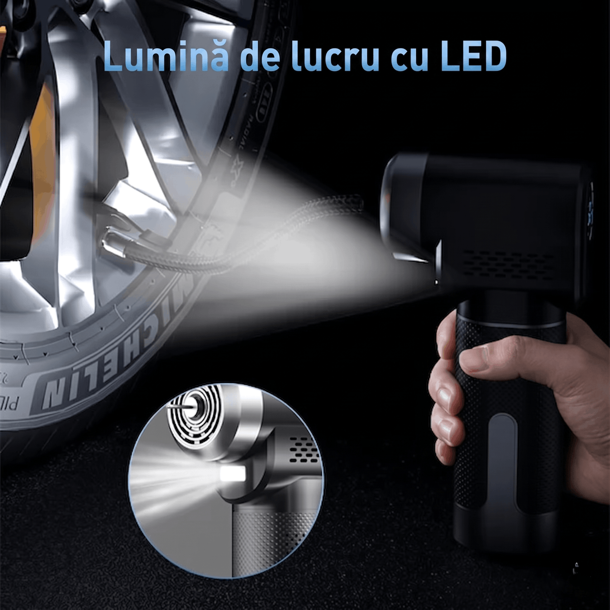 Portable Rechargeable Digital Car Air Compressor, Gadgetry, 150 Psi, Electric Pump