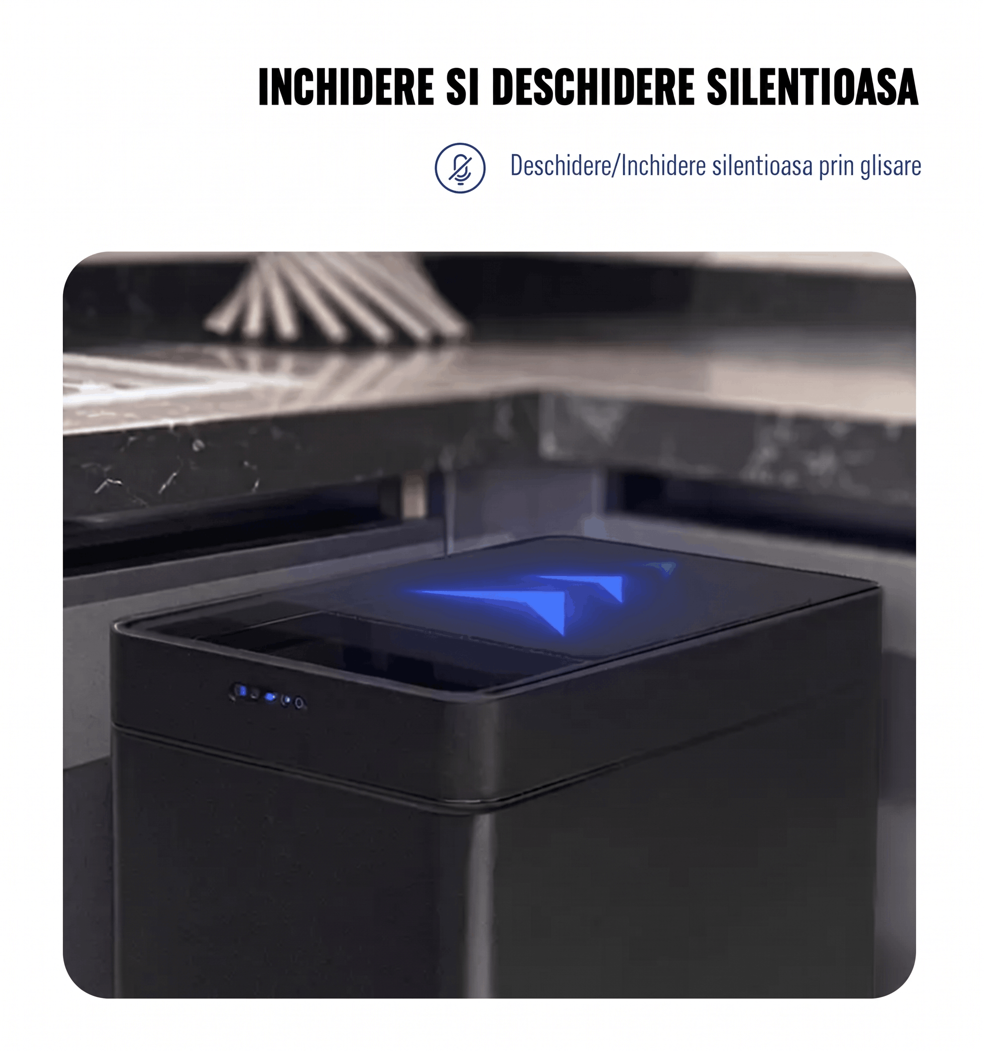 Automatic Sensor Trash Can, 50L Capacity, with Anti-Odor Sliding Lid
